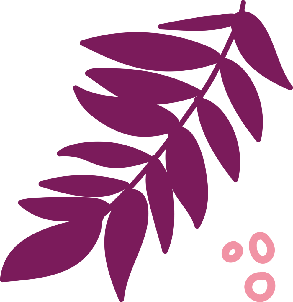 ilustracion hojas moradas